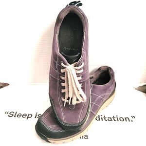 Clarks Wave Walk Waterproof Hiking Walking Gray Black Leather Shoe Womens sz 7 W